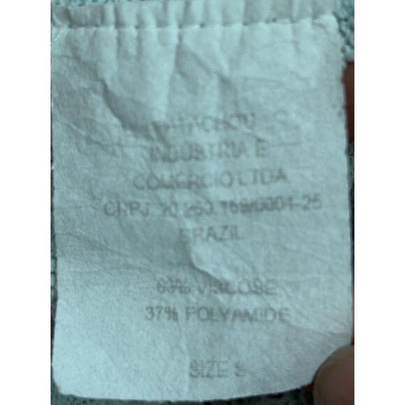 Tereza Santos Mint Green Knit Dress Size S Designer Brazil Party Beach Festival - Picture 9 of 11